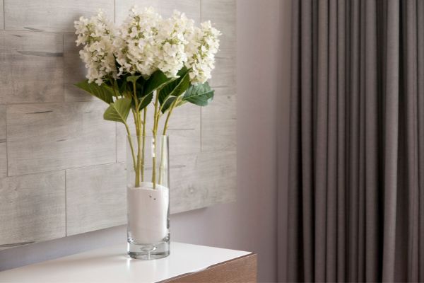 white flowers in the room